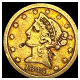1845-O Liberty Head Half Eagle $5 Gold HIGH  GRAD