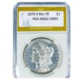1879-S Rev 78 Morgan Silver Dollar PGA MS62 DMPL