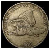 1858 Copper-Nickel Flying Eagle Cent CLOSELY UNCIR