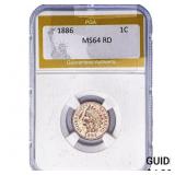 1886 Indian Head Cent PGA MS64 RD