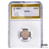 1859 Seated Liberty Half Dime PGA MS66