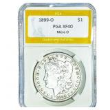 1899-O Morgan Silver Dollar PGA XF40 Micro O