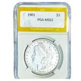 1901 Morgan Silver Dollar PGA MS62