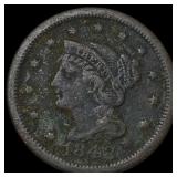 1848 Braided Hair Large Cent NEARLY UNCIRCULATED