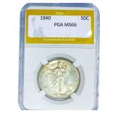 1940 Walking Liberty Half Dollar PGA MS66