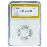 1923 Mercury Silver Dime PGA MS63 FB