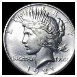 1921 Silver Peace Dollar CLOSELY UNCIRCULATED