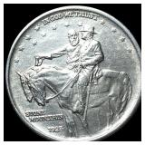 1925 Silver Stone Mountain Half Dollar GEM BU