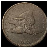 1858 Copper-Nickel Flying Eagle Cent CLOSELY UNCIR