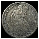 1854-O Silver Seated Liberty Half Dollar HIGH GRAD
