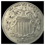 1883 Shield Nickel CHOICE AU