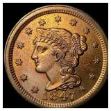 1847 Braided Hair Large Cent UNCIRCULATED