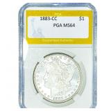 1883-CC Morgan Silver Dollar PGA MS64