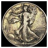 1938-D Silver Walking Liberty Half Dollar  HIGH G
