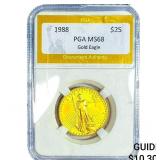 1988 1/2oz $25 Gold Eagle PGA MS68