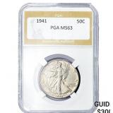 1941 Walking Liberty Half Dollar PGA MS63