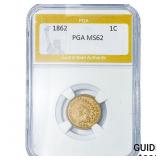 1862 Indian Head Cent PGA MS62