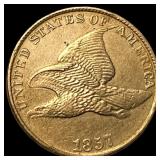 1857 Copper-Nickel Flying Eagle Cent CLOSELY UNCIR