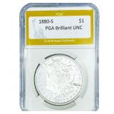 1880-S Morgan Silver Dollar PGA Brilliant UNC