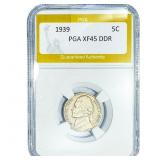 1939 Jefferson Nickel PGA XF45 DDR