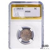 1915-D Buffalo Nickel PGA MS66