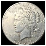 1927 Silver Peace Dollar CLOSELY UNCIRCULATED
