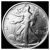 1917-S Silver Walking Liberty Half Dollar CLOSELY