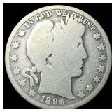 1896-O Silver Barber Half Dollar NICELY CIRCULATED