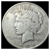 1934 Peace Silver Dollar LIGHTLY CIRCULATED