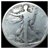 1916-S Silver Walking Liberty Half Dollar NICELY C