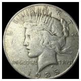 1935-S Silver Peace Dollar NEARLY UNCIRCULATED