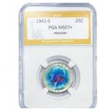 1941-S Washington Silver Quarter PGA MS67+ Monster