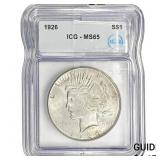 1926 Silver Peace Dollar ICG MS65