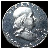 1955 Franklin Silver Half Dollar GEM PROOF