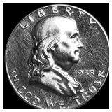 1953 Silver Half Dollar Franklin GEM PROOF