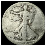 1921-S Silver Walking Liberty Half Dollar  NICELY