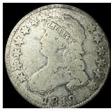 1819 Capped Bust Silver Quarter NICELY  CIRCULATE