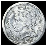 1880 Nickel Three-Cent Piece NICELY CIRCULATED