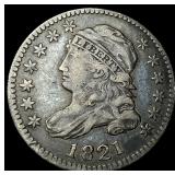 1821 Capped Bust Dime NEARLY UNCIRCULATED