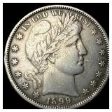 1899 Silver Barber Half Dollar ABOUT  UNCIRCULATE