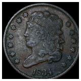 1834 Classic Head Half Cent NEARLY UNCIRCULATED