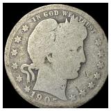 1905-O Silver Barber Quarter NICELY CIRCULATED