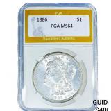 1886 Morgan Silver Dollar PGA MS64