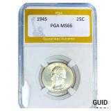 1945 Washington Silver Quarter PGA MS66