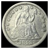 1853 Arrows Seated Liberty Dime CLOSELY  UNCIRCUL