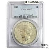 1923 Morgan Silver Dollar PCGS MS62