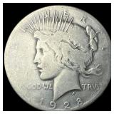 1928 Peace Silver Dollar LIGHTLY CIRCULATED