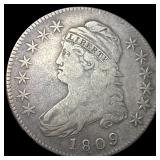 1809 Capped Bust Half Dollar ABOUT UNCIRCULATED