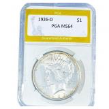 1926-D Silver Peace Dollar PGA MS64