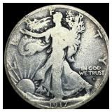 1917-D Silver Walking Liberty Half Dollar LIGHTLY